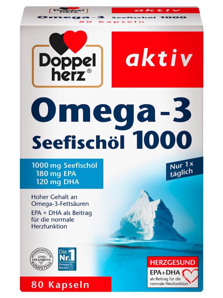 Dầu Cá Doppelherz Omega 3 Seefischol 1000, 80 Viên