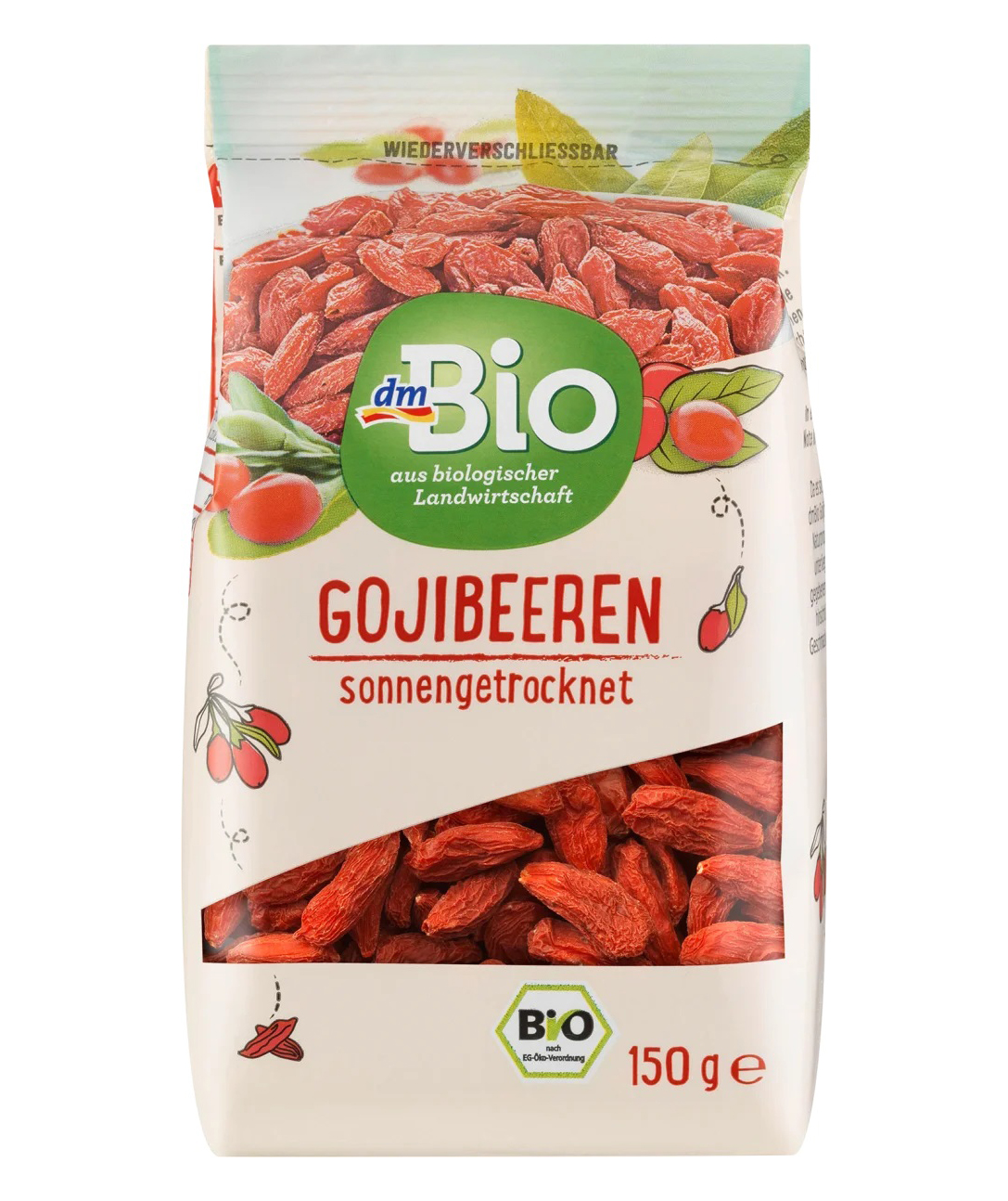 Hạt kỷ tử hữu cơ Gojibeeren DM Bio (150g)