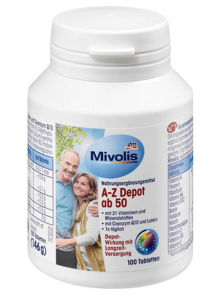 Vitamin Tổng Hợp Mivolis A Z Depot Ab Trên 50 Tuổi, 100 Viên