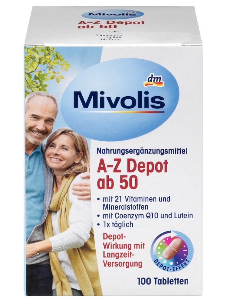 Vitamin Tổng Hợp Mivolis A Z Depot Ab Trên 50 Tuổi, 100 Viên