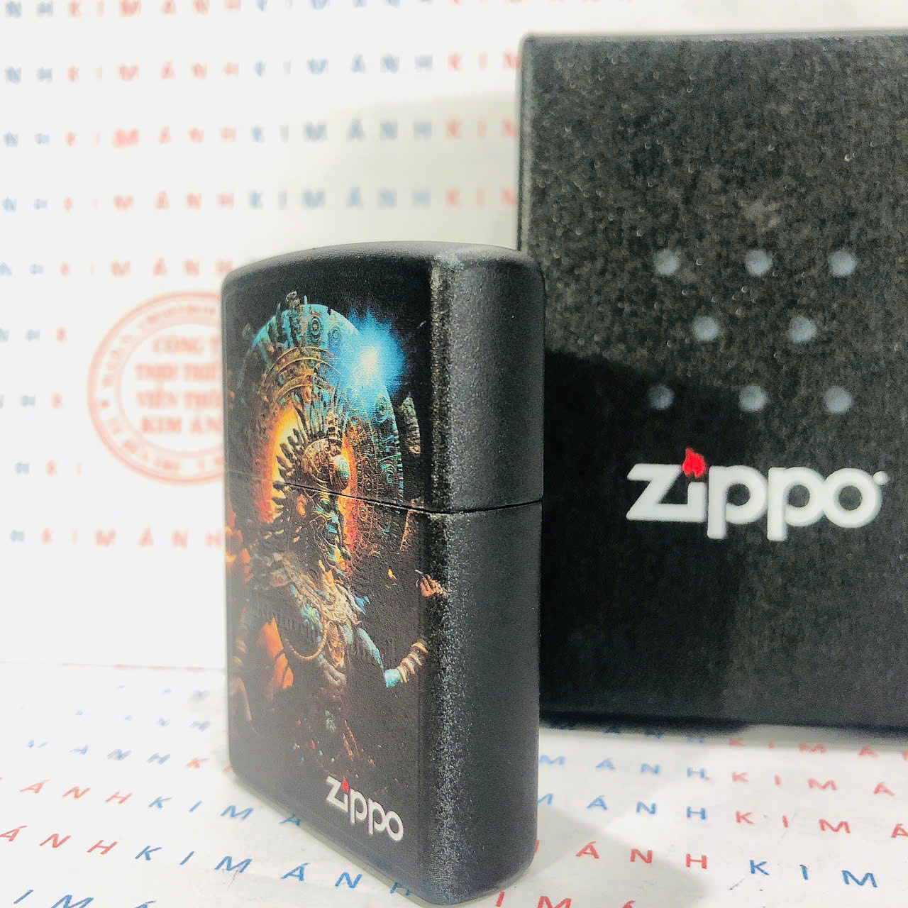 Bật lửa Zippo Mỹ chủ đề Thổ dân 1, hàng chính hãng có giấy nhập khẩu gửi kèm theo đơn hàng