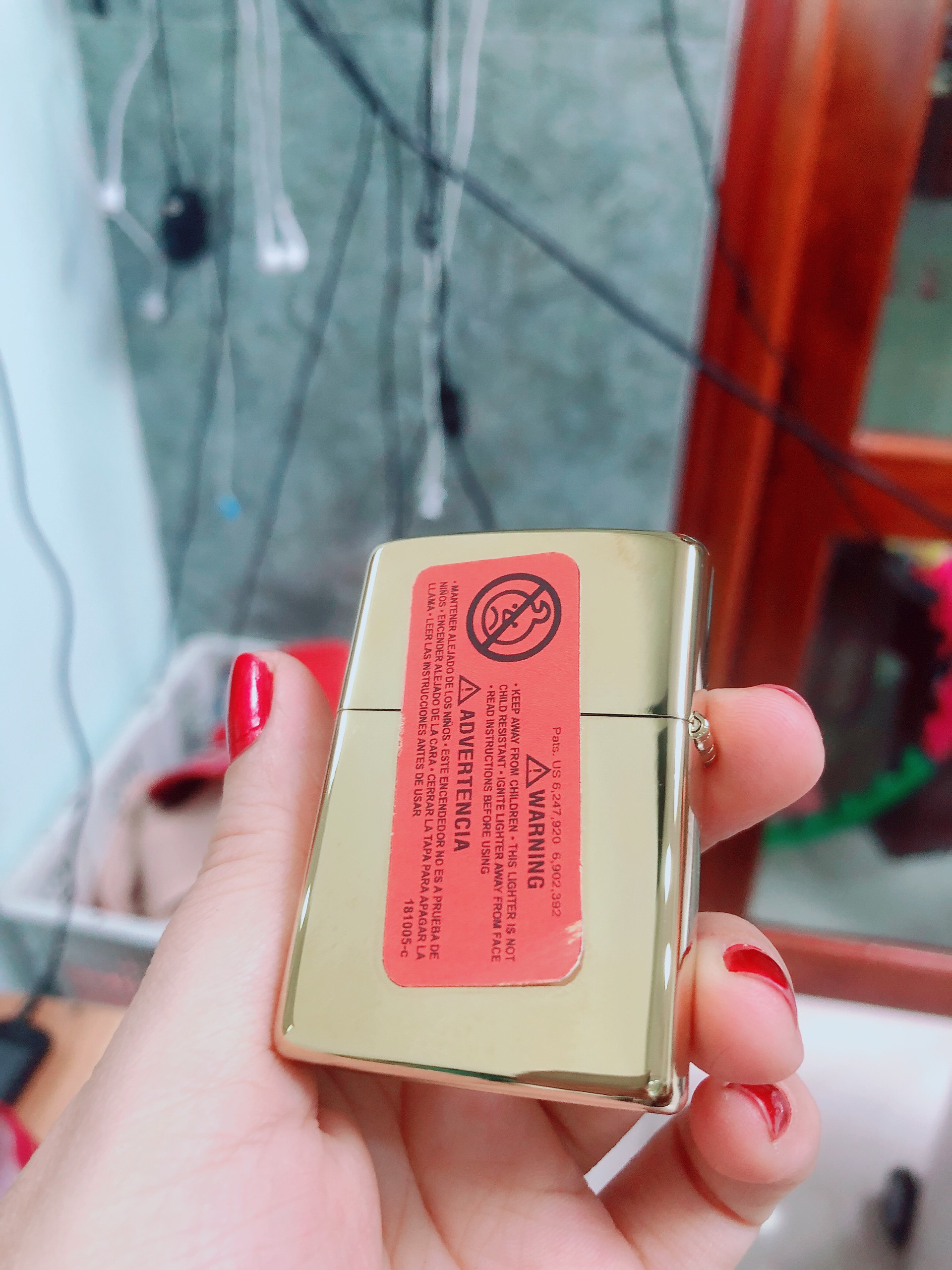 Bật Lửa Zippo Màu Vàng - Ruột vàng Cao Cấp