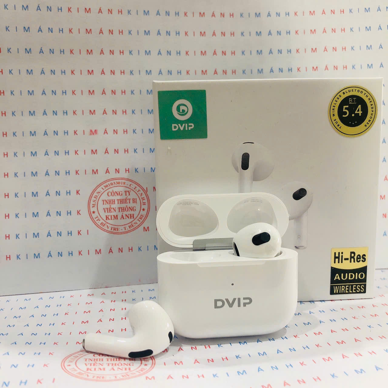 Tai nghe 2 tai True Wireless DVIP ES-03, cảm biến âm thanh, hàng chính hãng có giấy VAT rõ nguồn gốc xuất xứ