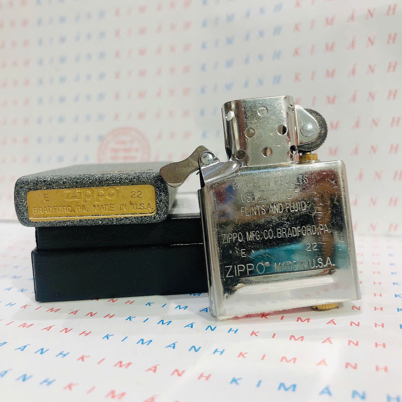 Bật lửa, hộp quẹt Zippo Mỹ đen mờ (mã 211ZL) chống trầy, hàng chính hãng do Kim Ánh nhập khẩu có giấy Hải Quan đi kèm