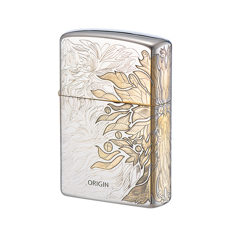 Hộp quẹt, bật lửa CHIEF chính hãng, khắc laser chủ đề ORIGIN LIMITED, vỏ bằng đồng bền bỉ sáng bóng theo thời gian