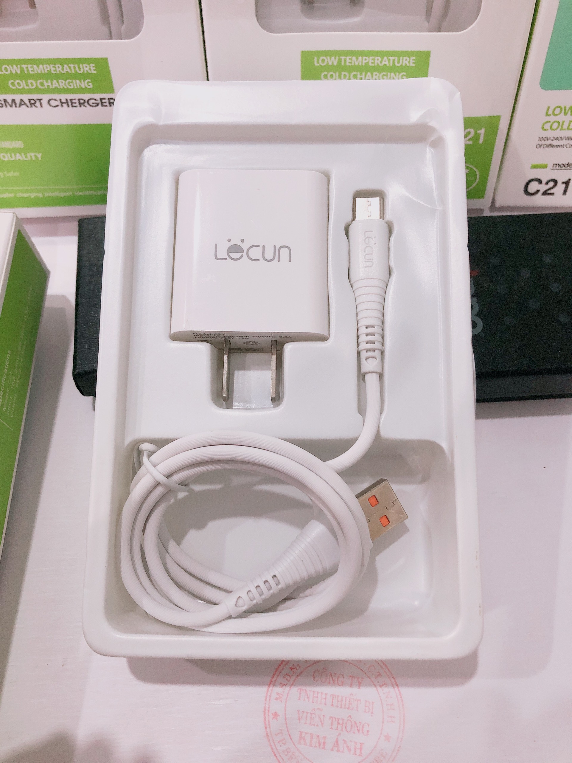 TypeC- Bộ sạc Lecun C21, dòng điện 2.1A, chuôi Type C