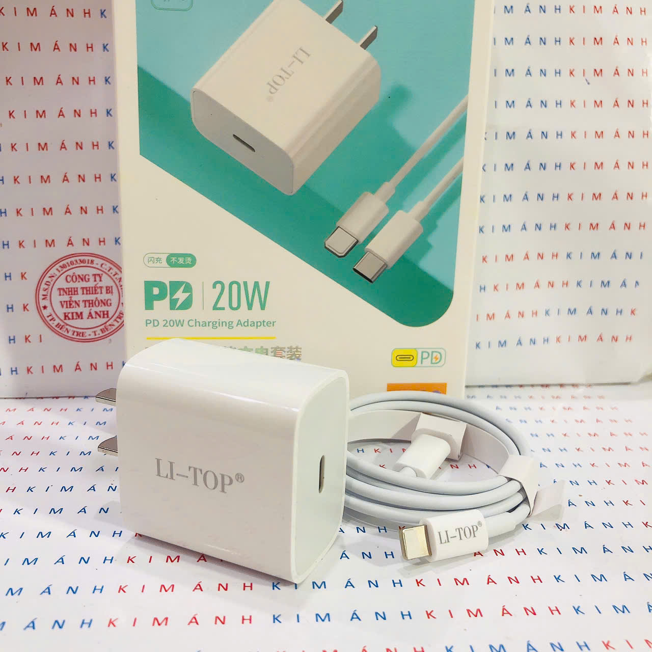 Bộ sạc LI-TOP AT08 chân IOS (L), sạc nhanh PD 20W có chứng nhận 3C tiêu chuẩn quốc gia, hàng chính hãng bảo hành 1 năm