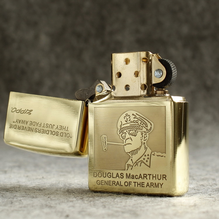 Bật lửa Zippo Mỹ Tướng MacARTHUR, Cam kết hàng chính hãng có giấy Hải quan gửi kèm đơn hàng