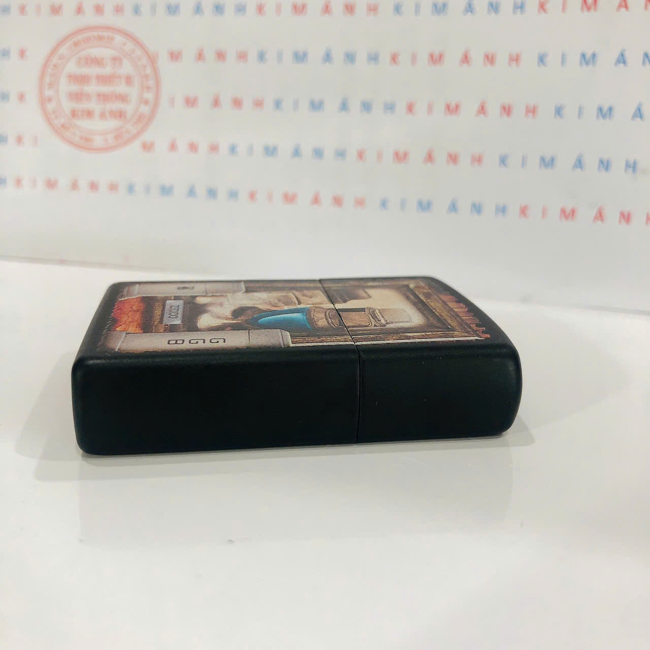 Hộp quẹt Zippo Brass MỸ chủ đề GGB-tem, hàng chính hãng có giấy nhập khẩu gửi kèm theo đơn hàng