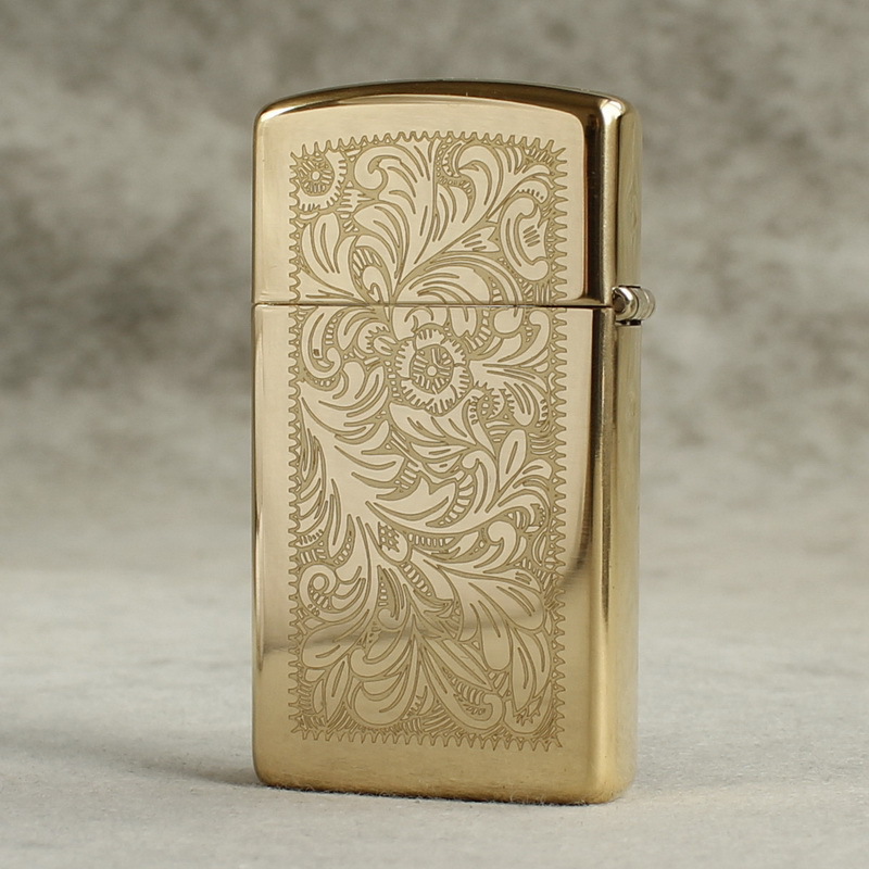 Bật lửa Zippo Slim Slim Mỹ chủ đề Hoa van Venice 1652B, hàng chính hãng có giấy nhập khẩu gửi kèm theo đơn hàng