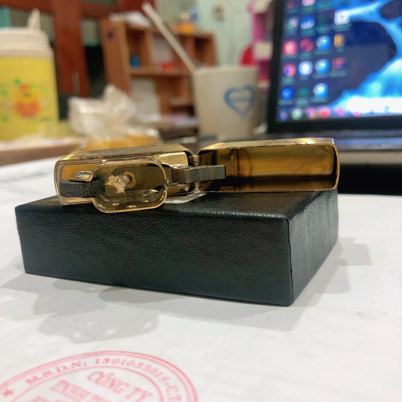 Bật lửa Zippo Mỹ Brass, khắc ăn mòn Chủ đề Thuận Buồm Xuôi Gió,  Hàng chính hãng