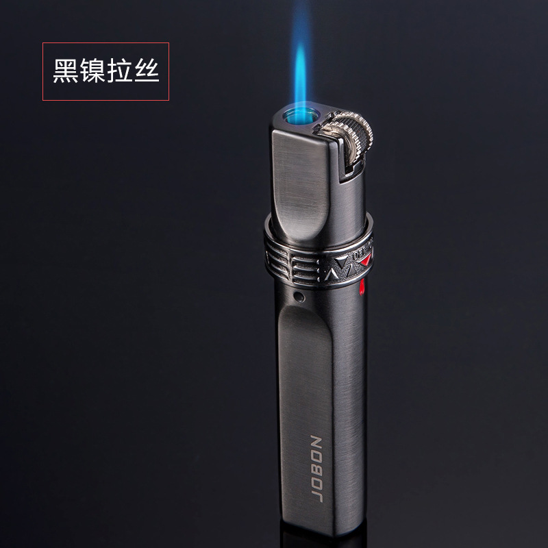 Bật Lửa Jobon Tròn Khóa Xoay ZB-633A, Loại Khò 1 Tia Cực Mạnh, Vỏ đồng ruột thép không gỉ