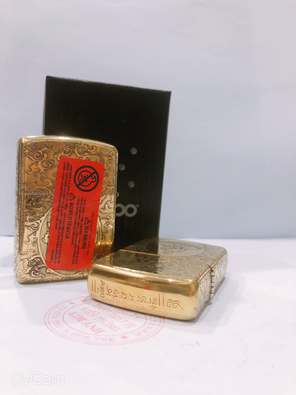 Bật lửa, hộp quẹt Zippo Armor vỏ dầy, khắc chìm chủ đề Phật Tổ Như Lai, Hàng loại 1 vỏ bằng đồng có tem đỏ