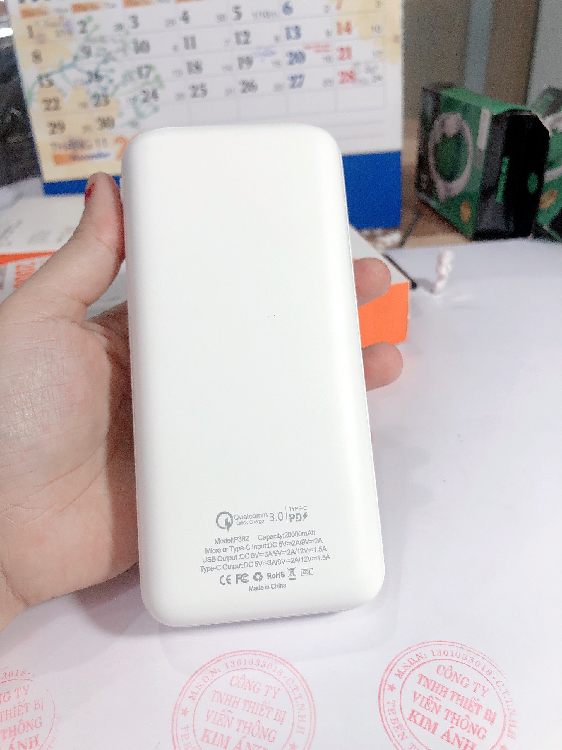 Sạc Dự Phòng SYC P382 dung lượng 20000 mAh (PD 18W, QC3.0) Sạc Nhanh 2 Chiều Type C, Hàng chính hãng