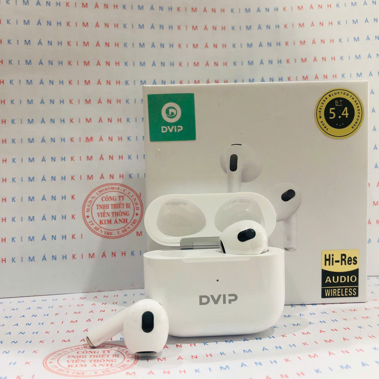 Tai nghe 2 tai True Wireless DVIP ES-03, cảm biến âm thanh, hàng chính hãng có giấy VAT rõ nguồn gốc xuất xứ