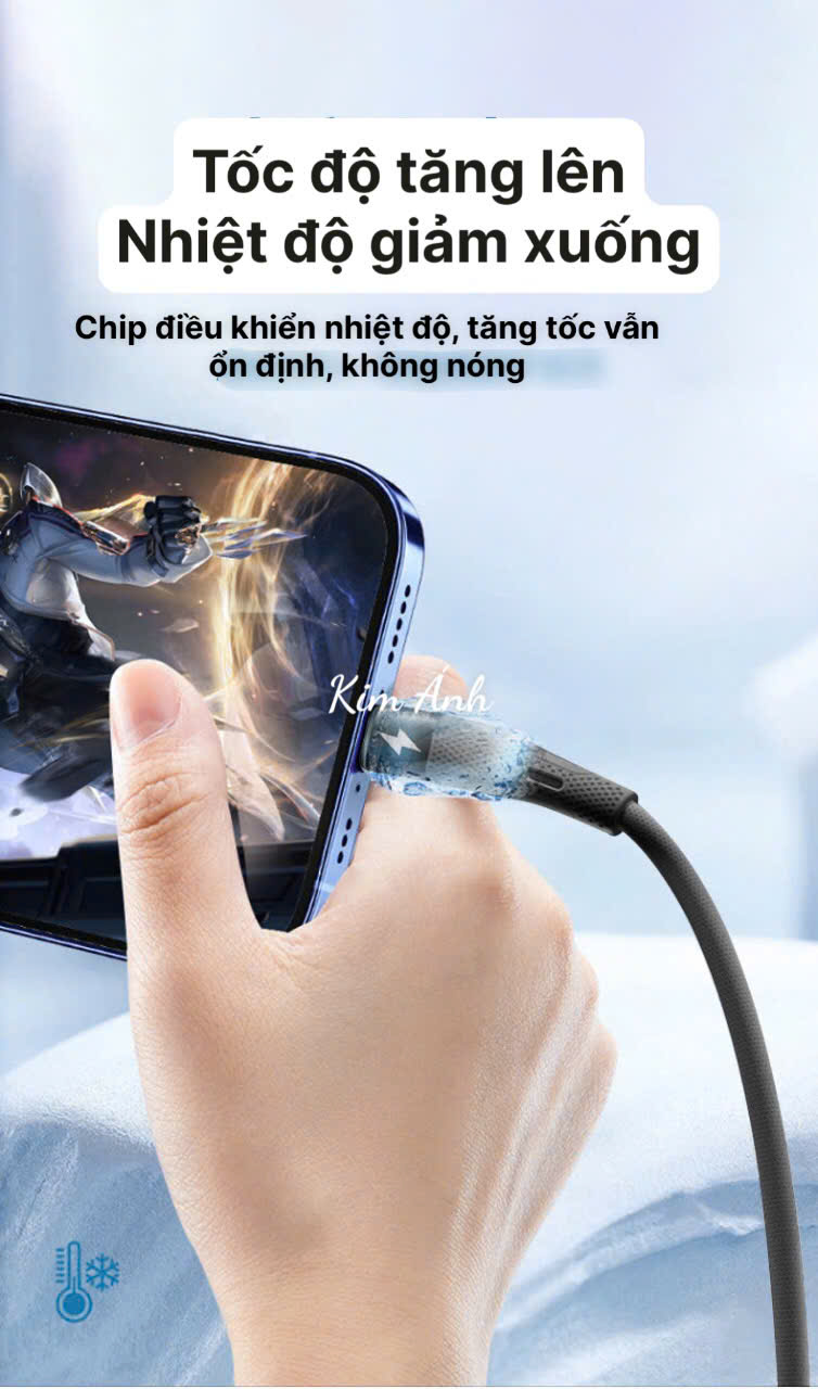 Dây sạc LI-TOP LX73, công suất 100W, chân L, dây bọc lớp cao su mềm chống rách, đầu lưới SR chống uốn, hàng chính hãng