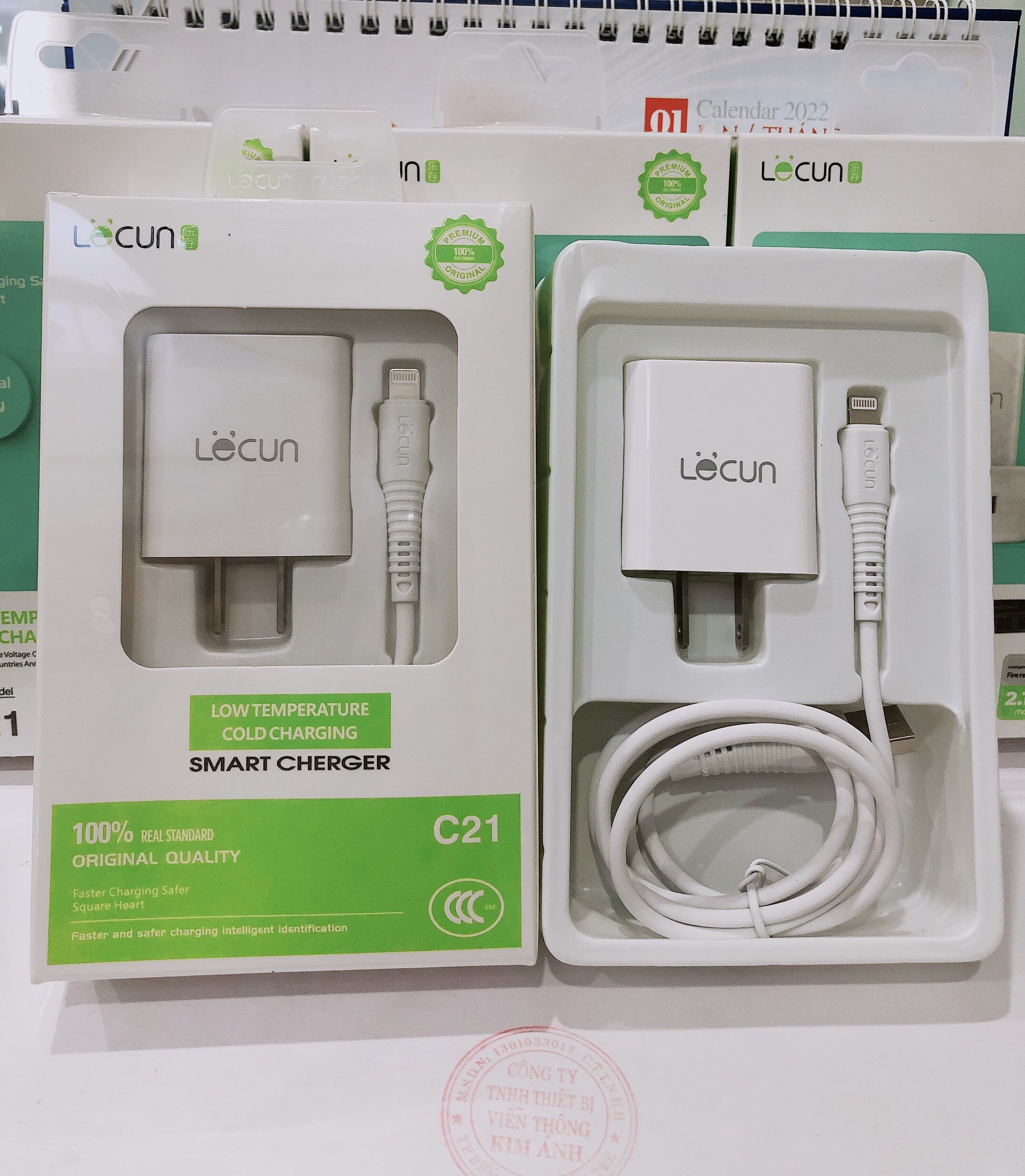 Ip- Bộ sạc Lecun C21, dòng điện 2.1A, chuôi Lightning