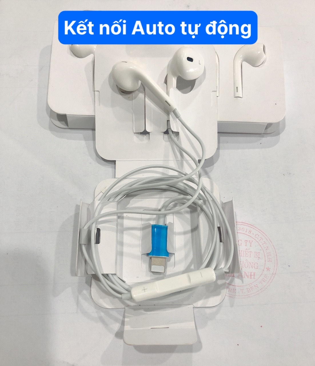 Tai nghe Iphone chân cắm Linghtning, kết nối auto tự động, loại linh kiện tốt nghe hay