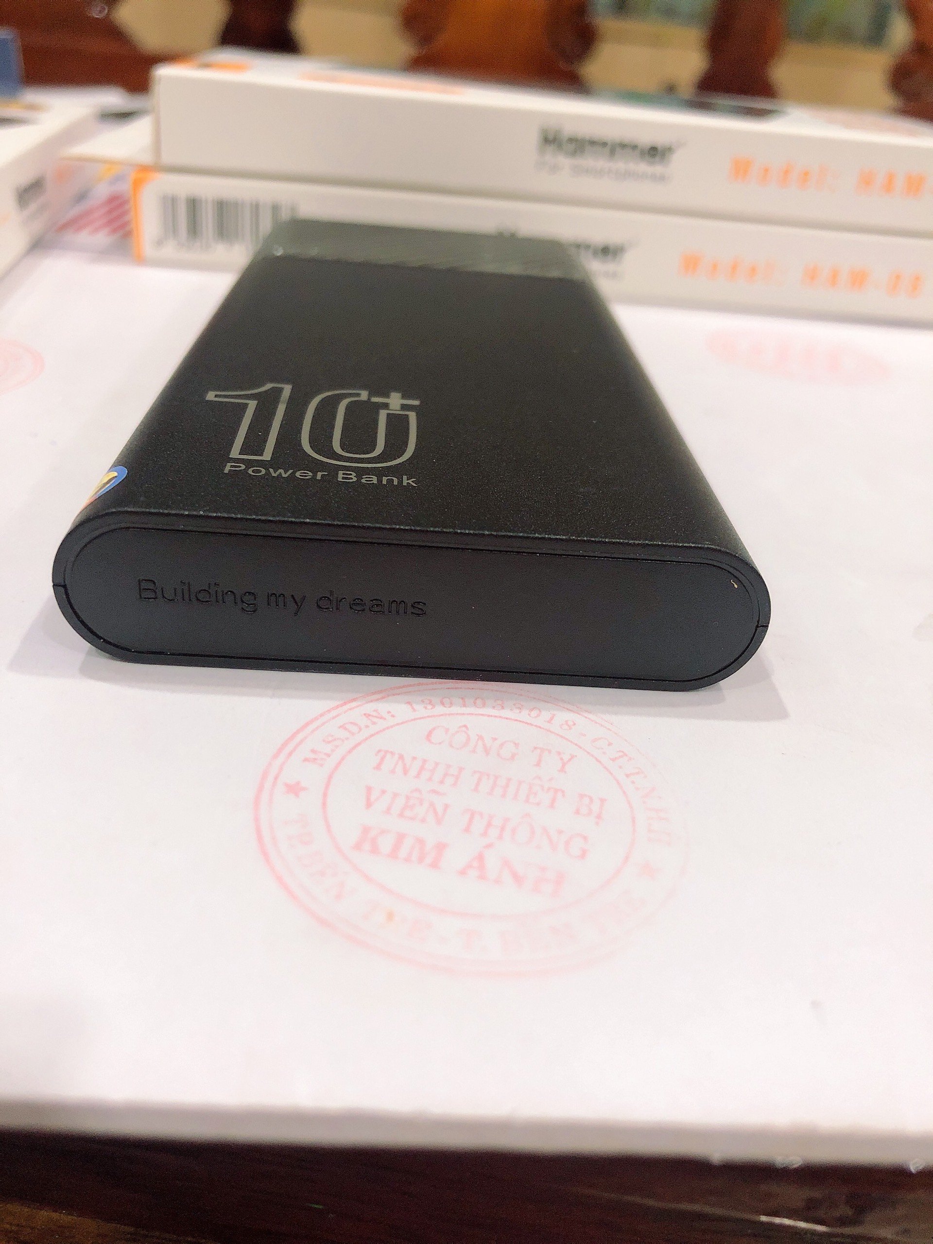 Sạc Dự Phòng Hammer (H08) Li-Ion - Polymer 10.000mAh, Sạc nhanh QC 3.0,PD 18w, LCD  -Chính Hãng, bảo hành 12 tháng