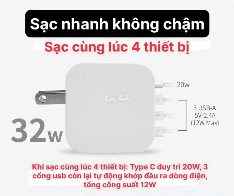 Củ sạc xuất Nhật 33W KFLY ( JHX-AC2022), đạt chứng nhận PSE tiêu chuẩn Nhật Bản, dùng thử 30 ngày, bảo hành chính hãng 12 tháng,