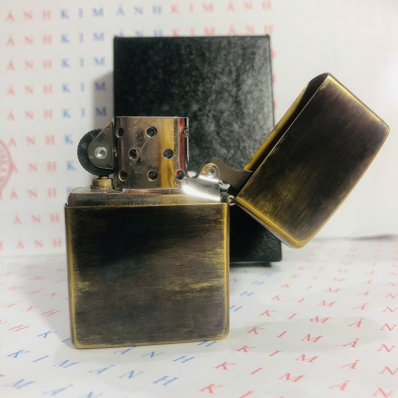 Bật lửa Zippo Mỹ Brass chủ đề Thổ Dân Da Đỏ, Hàng chính hãng nhập Mỹ