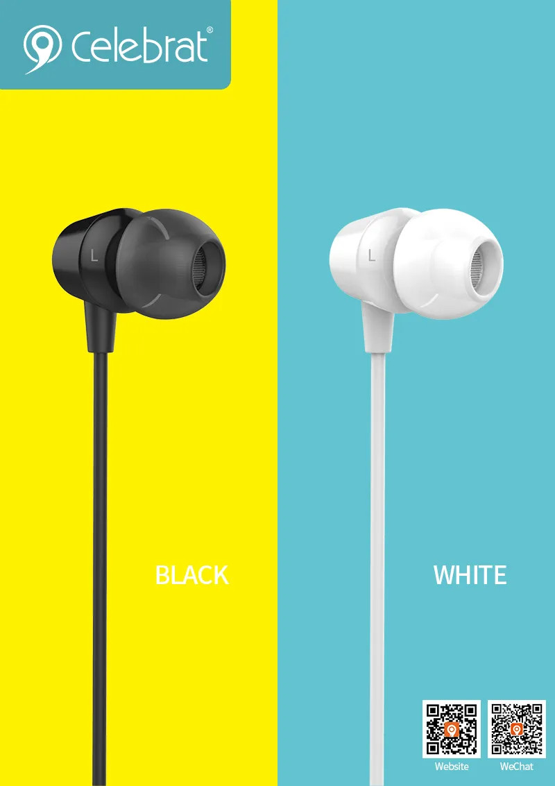Tai nghe Earphone Celebrat G4 chân cắm tròn 3.5mm, hàng chính hãng