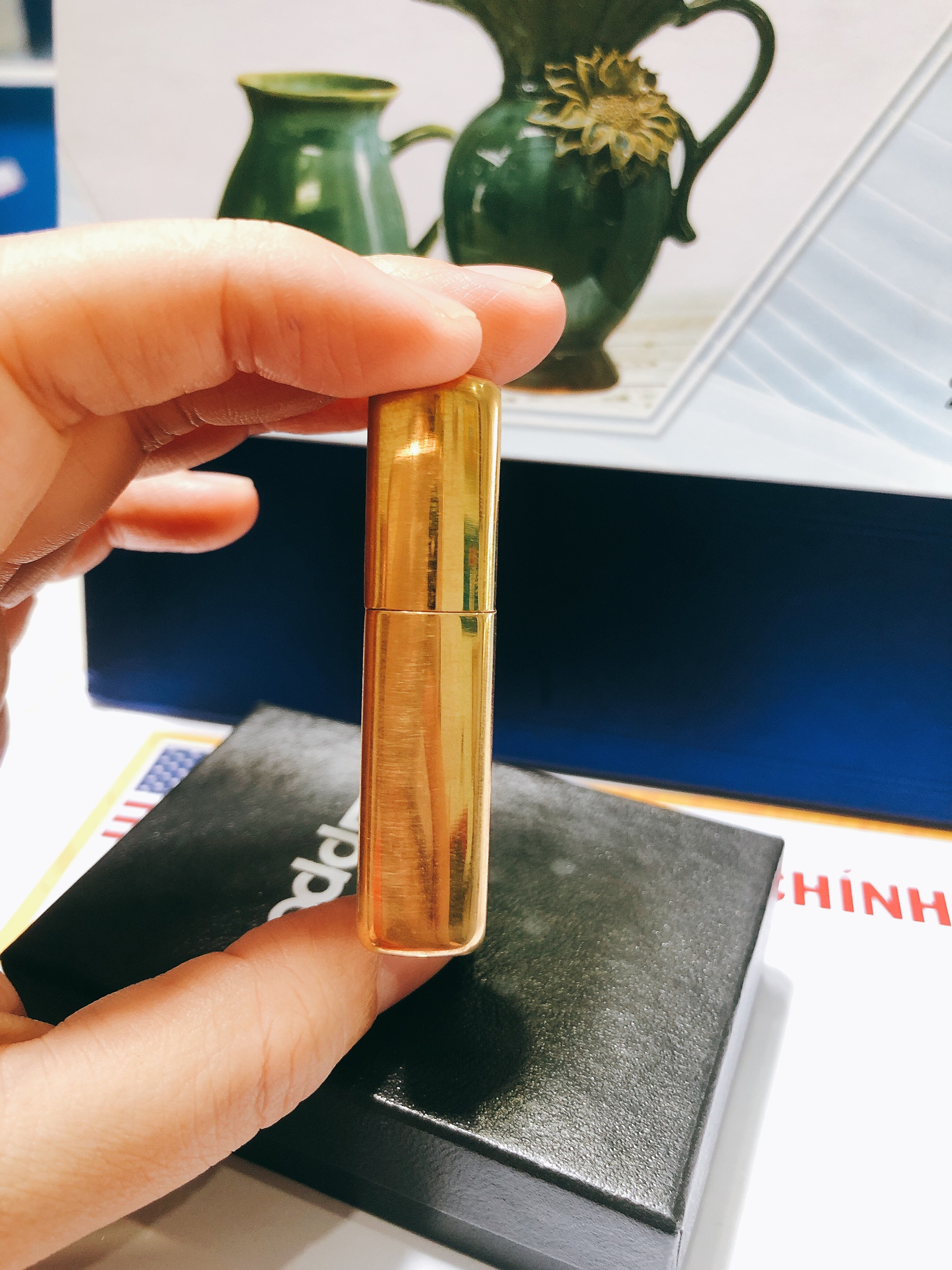 BẬT LỬA ZIPPO MỸ 204, Solid Brass KHẮC ĂN MÒN Full nắp chủ đề AIRBORNE, Hàng chính hãng