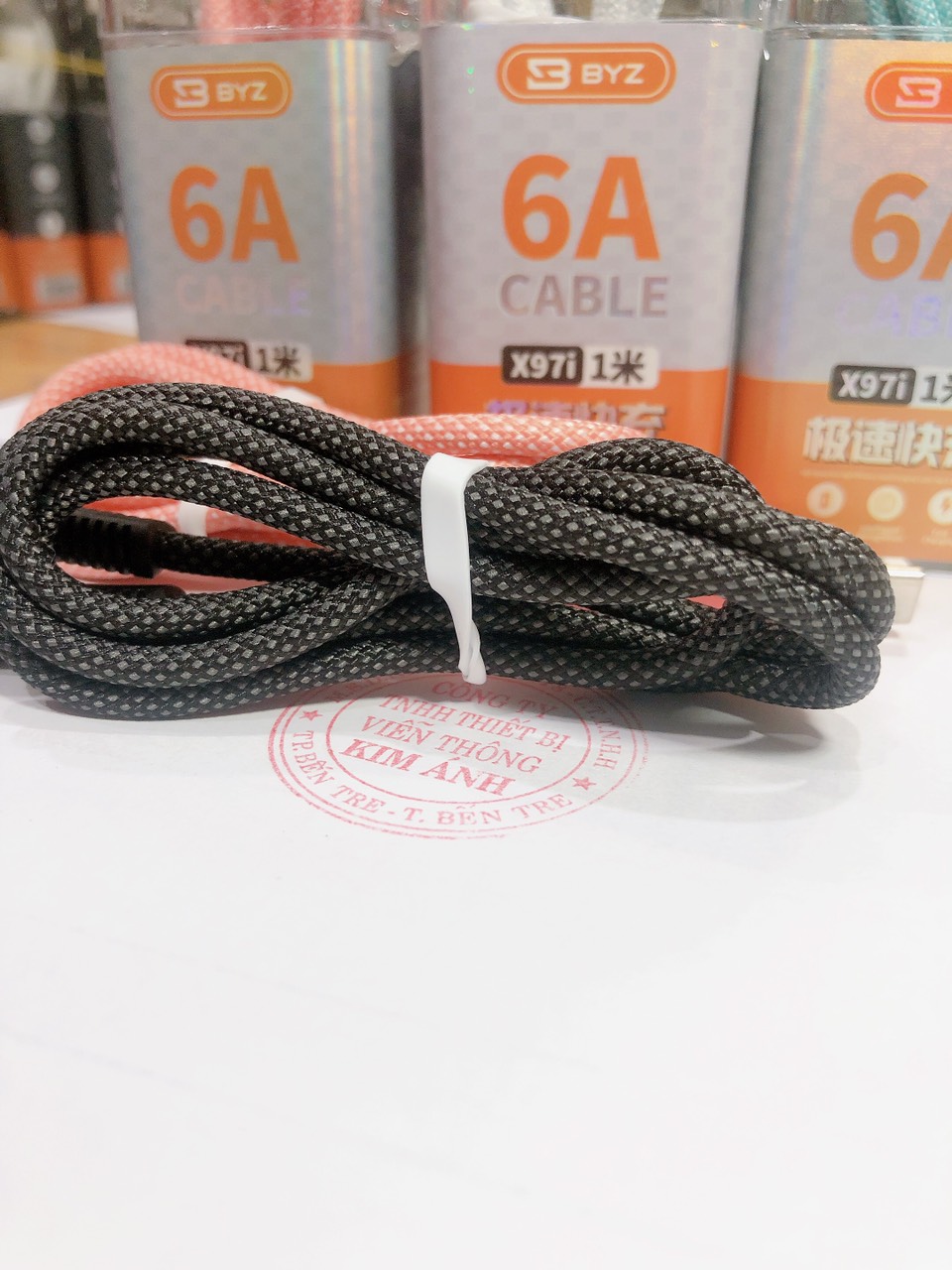 Dây sạc nhanh BYZ X97DP công suất 20w, dòng điện 6A, chân cắm Type C to L, Hàng chính hãng bảo hành 12 tháng