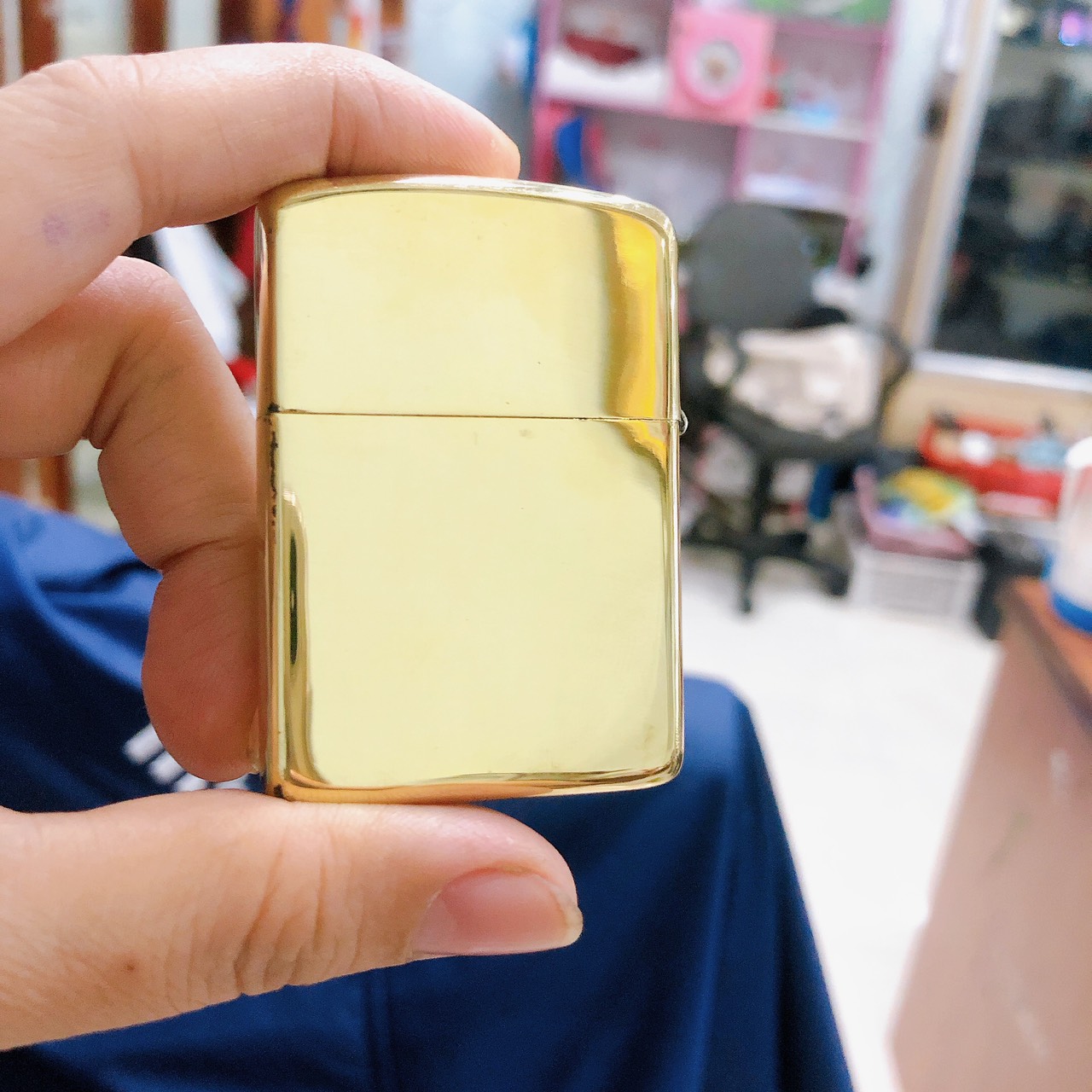 Bật lửa Zippo Brass, Armor vỏ dầy khắc chìm cẩn xà cừ mẫu la bàn, vỏ đồng ruột thép không gỉ