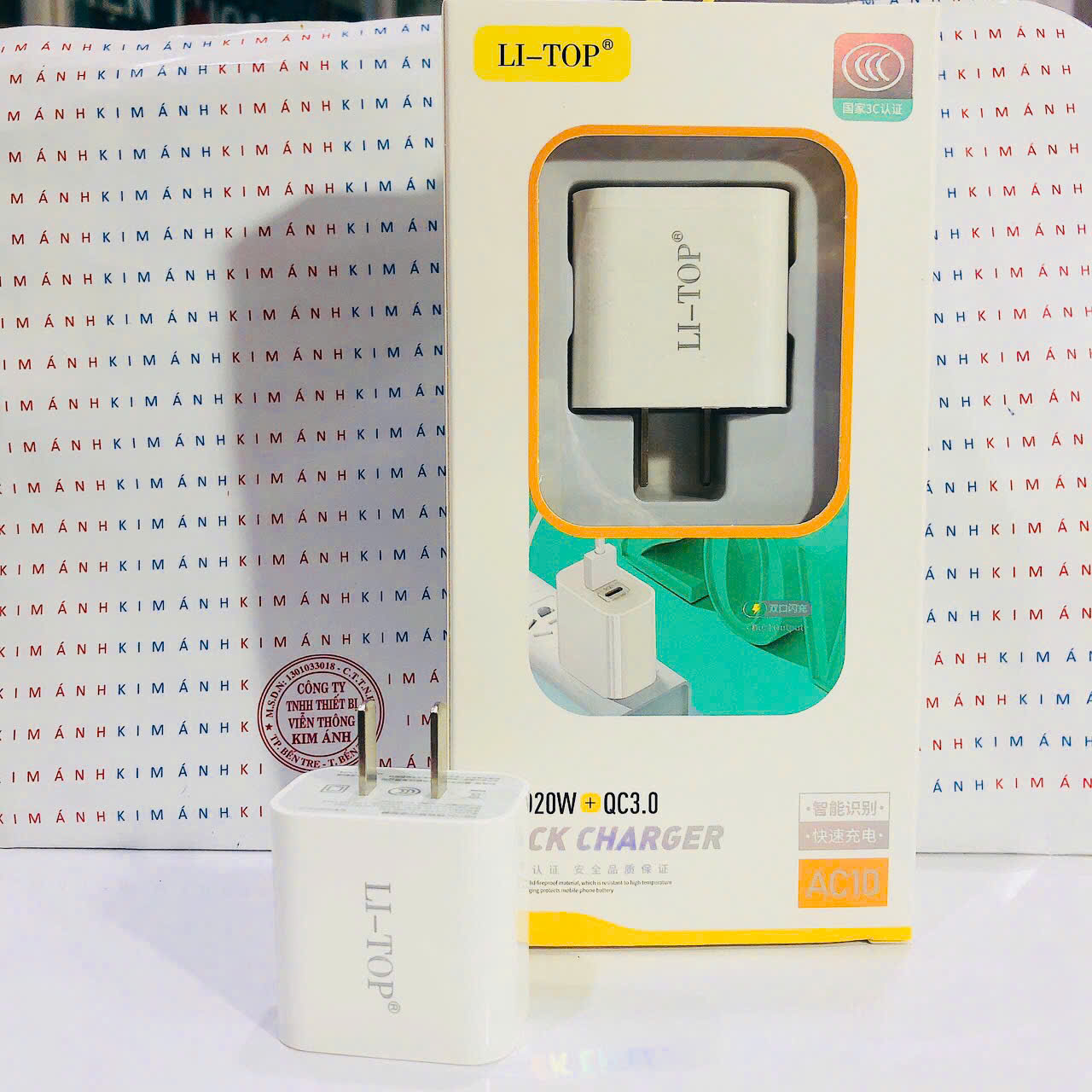 Củ sạc nhanh LI-TOP AC10 20W, đạt chứng nhận 3C tiêu chuẩn quốc gia, bảo hành tốt 12 tháng, cho dùng thử 30 ngày