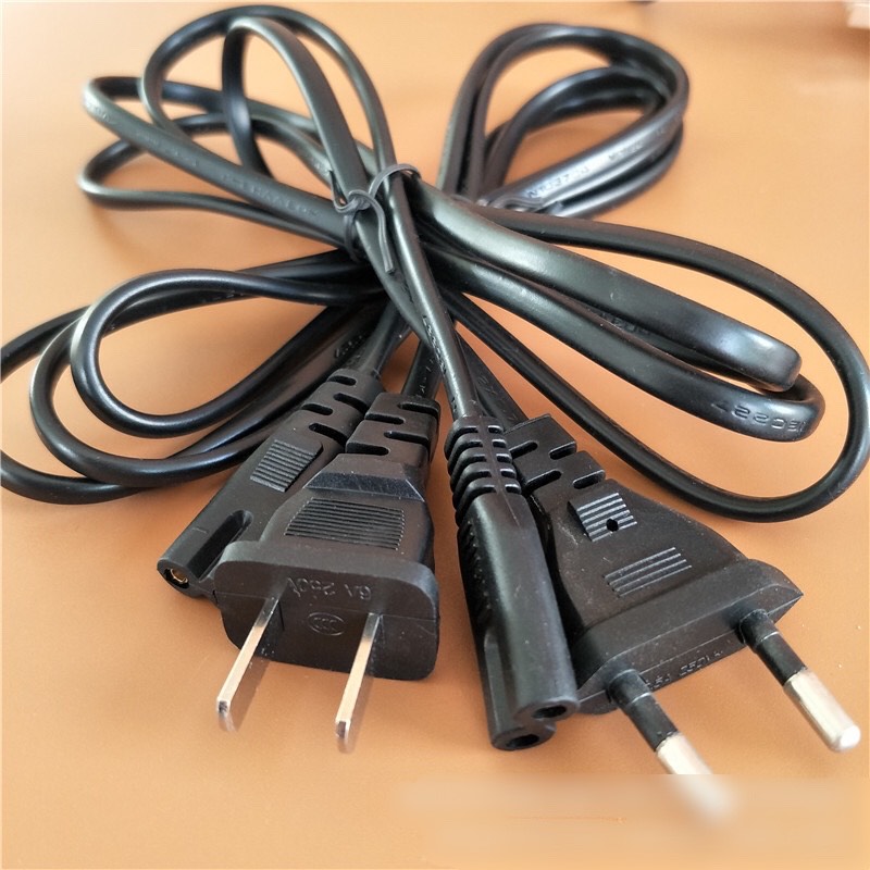 Dây nguồn AC đuôi số 8 2 lỗ, dài 1.5 mét, dùng cho loa kéo, đèn sạc, quạt sạc, máy in...