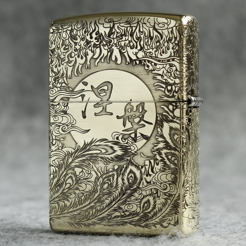 Bật lửa Zippo Mỹ Phượng Hoàng Brass, Cam kết hàng chính hãng có giấy Hải quan gửi kèm đơn hàng