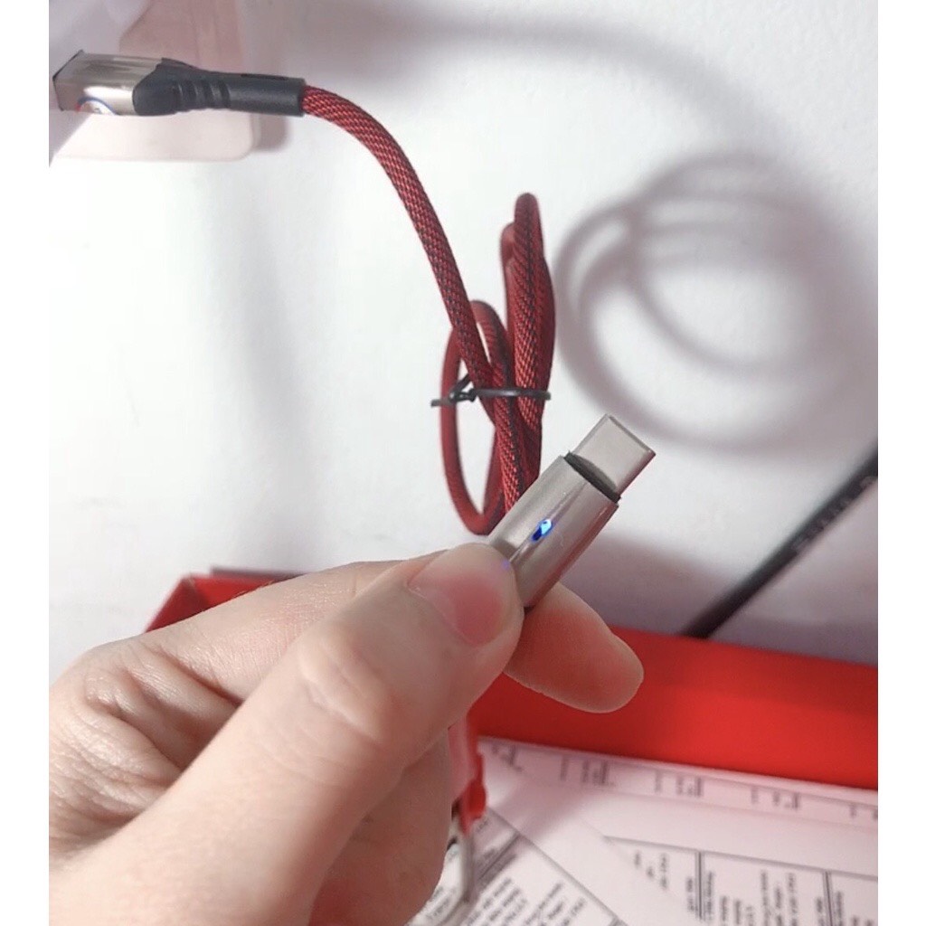 IP- Dây sạc nhanh 3A Hiệu Hammer ( H-C12-I ), Chân Linghtning  Có đèn báo, Hàng Chính Hãng bảo hành 12 tháng