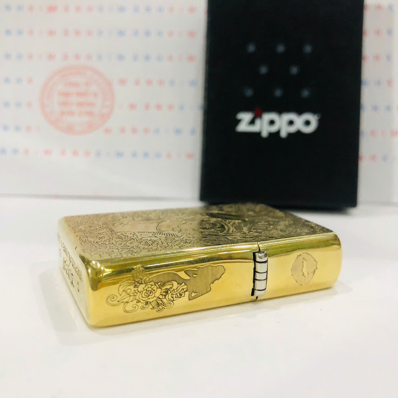 Bật lửa Zippo Mỹ chủ đề Đầu Lâu Tiên Nữ, hàng chính hãng có giấy nhập khẩu gửi kèm theo đơn hàng