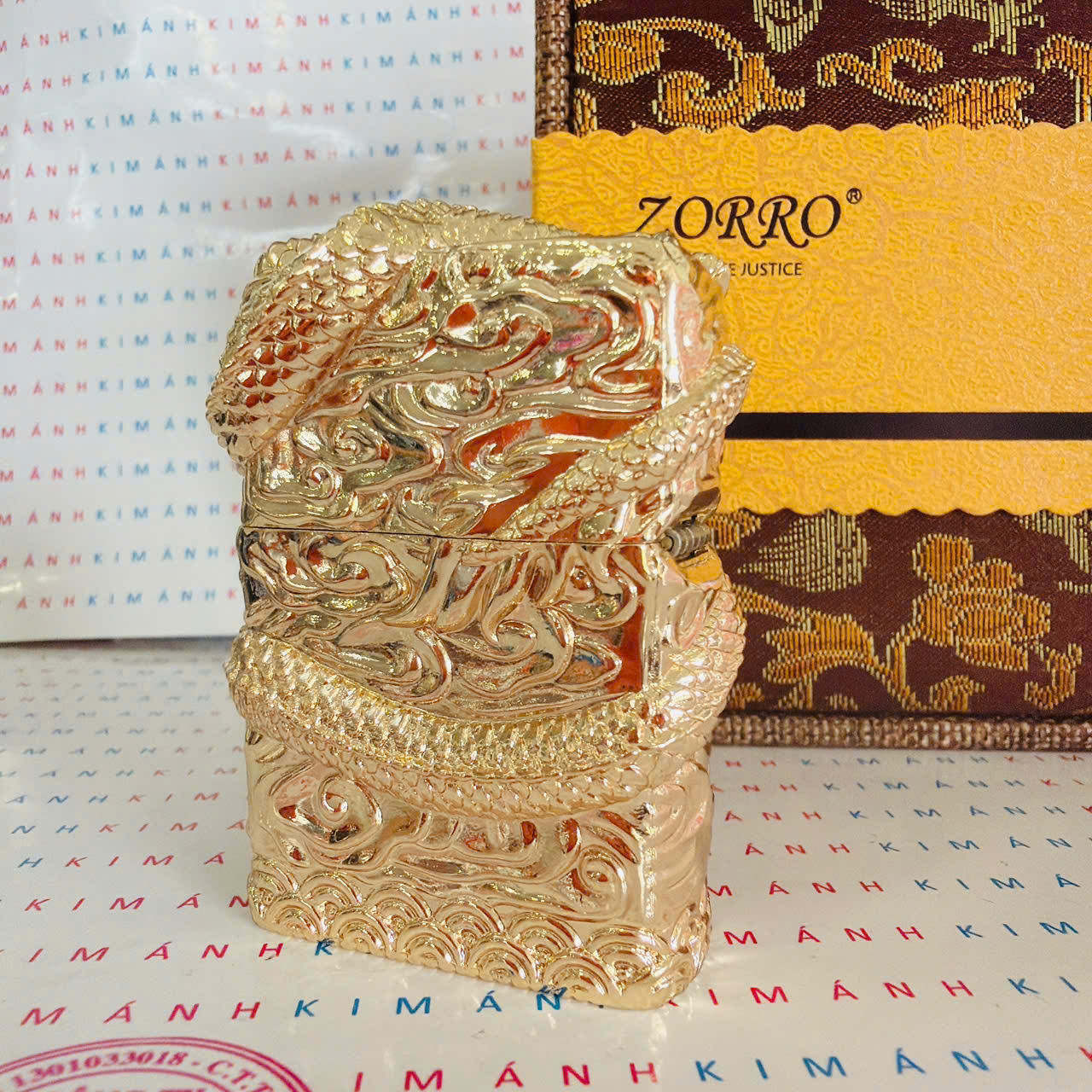 Bật Lửa ZORRO Chủ Đề Thiên Long - Hàng Chính Hãng Vỏ Đồng Nguyên Khối Càng Dùng Càng Sáng Bóng