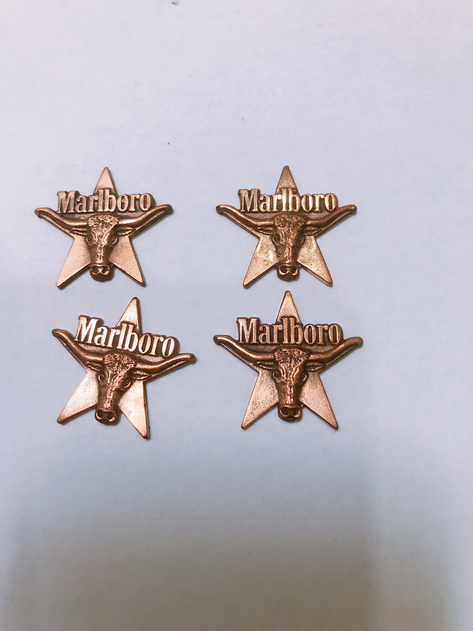 Eblem dán Zippo Mỹ chủ đề Đầu Bò Copper ( Đồng đỏ ),  Chuẩn Zin Đồng đỏ Copper