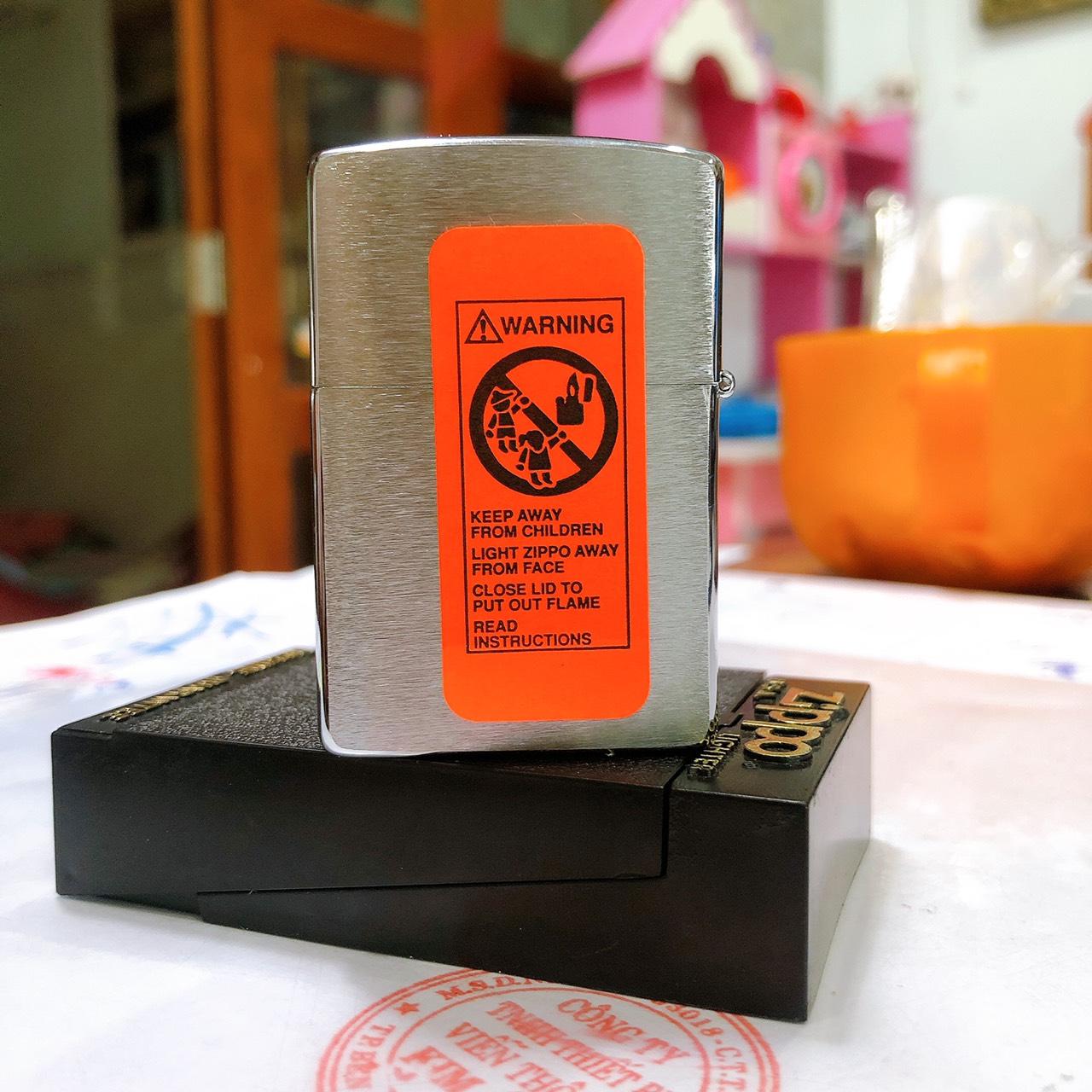 Bật lửa Zippo Mỹ khắc ăn mòn đồ sơn Air Force United Stater, New Full Box, nguyen tem đỏ, sản xuất 1994