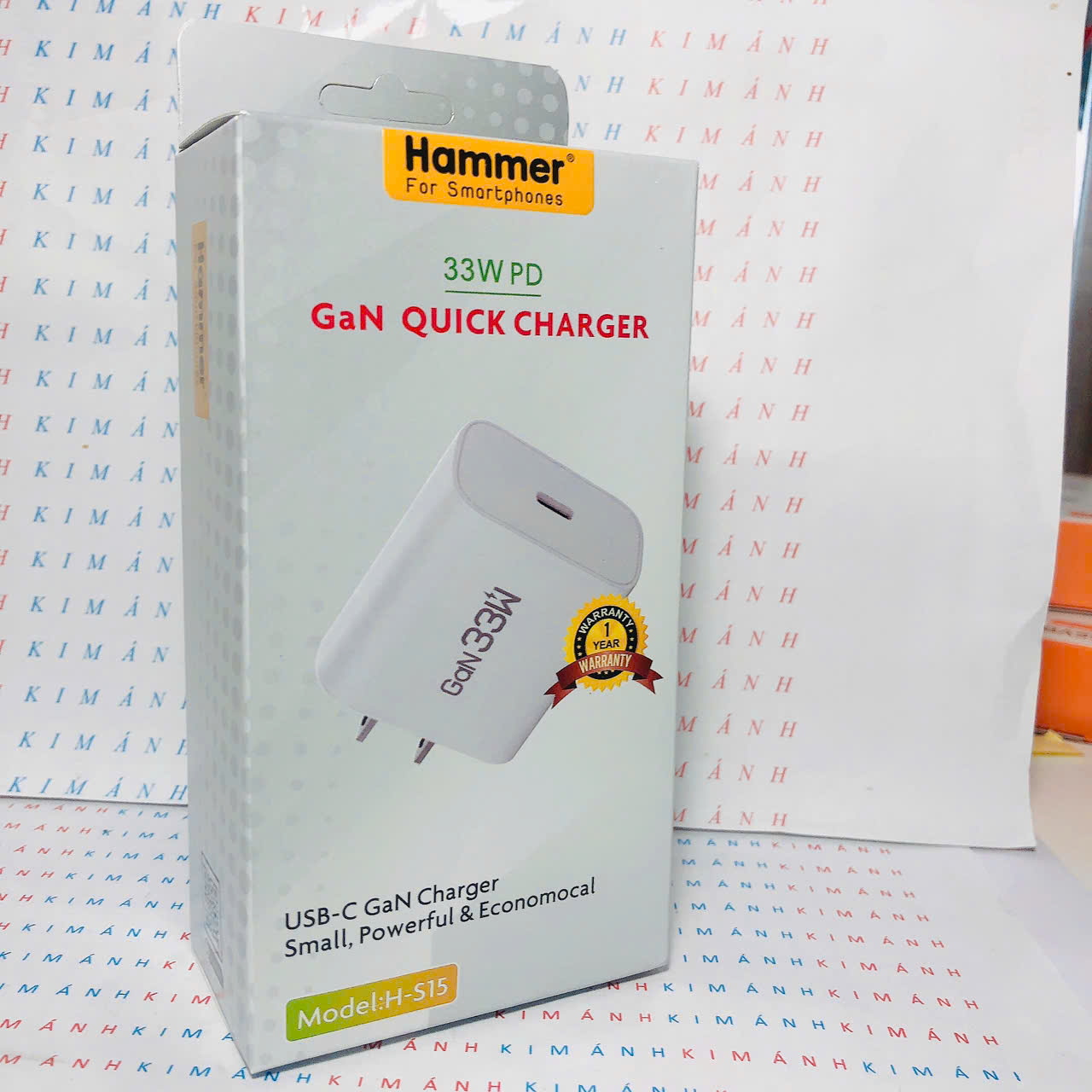 Củ sạc nhanh GaN Hammer  S15 công suất 33W, Check Qr hàng chính hãng, bảo hành chính hãng 12 tháng