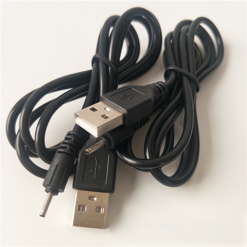 Dây cáp sạc lỗ nhỏ 5V,  USB ra DC 2.0 mm chất lượng cao, dài 1 mét