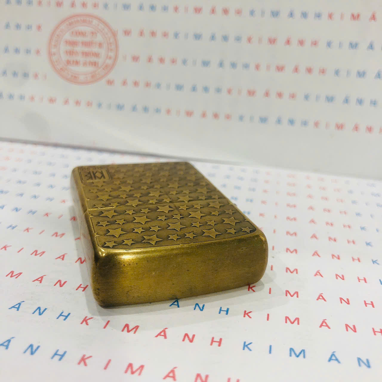 Bật lửa Zippo Mỹ chủ đề Ngôi Sao Brass, Cam kết hàng chính hãng có giấy Hải quan gửi kèm đơn hàng