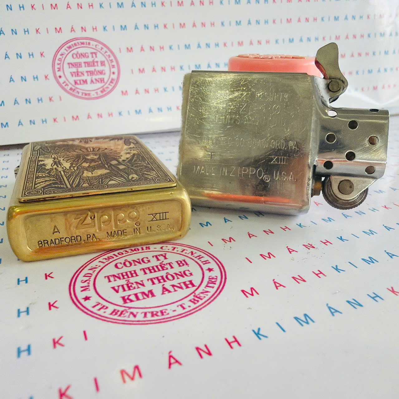 Bật Lửa Zippo Mỹ Nữ Chiến Binh Da Đỏ XIII La Mã, Hàng Chính Hãng Có Giấy Hải Quan Gửi Kèm Đơn Hàng