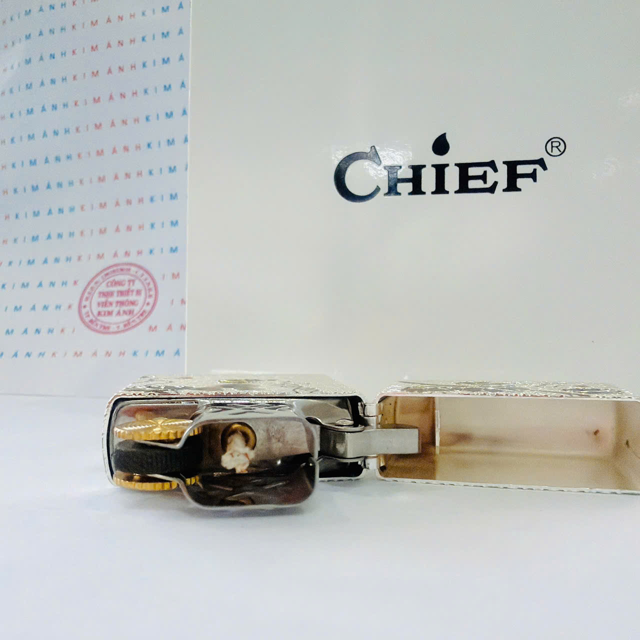Bật Lửa CHIEF Chủ Đề Quả Hồ Lô Khảm Men - Hàng Chính Hãng Vỏ Đồng Nguyên Khối Càng Dùng Càng Sáng Bóng