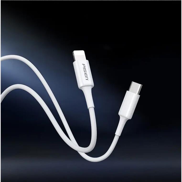 Dây sạc nhanh Pisen Quick L & Type-C 3A (Type-C to L ) 1000mm - (CL-PD-1000),  Hàng Chính Hãng