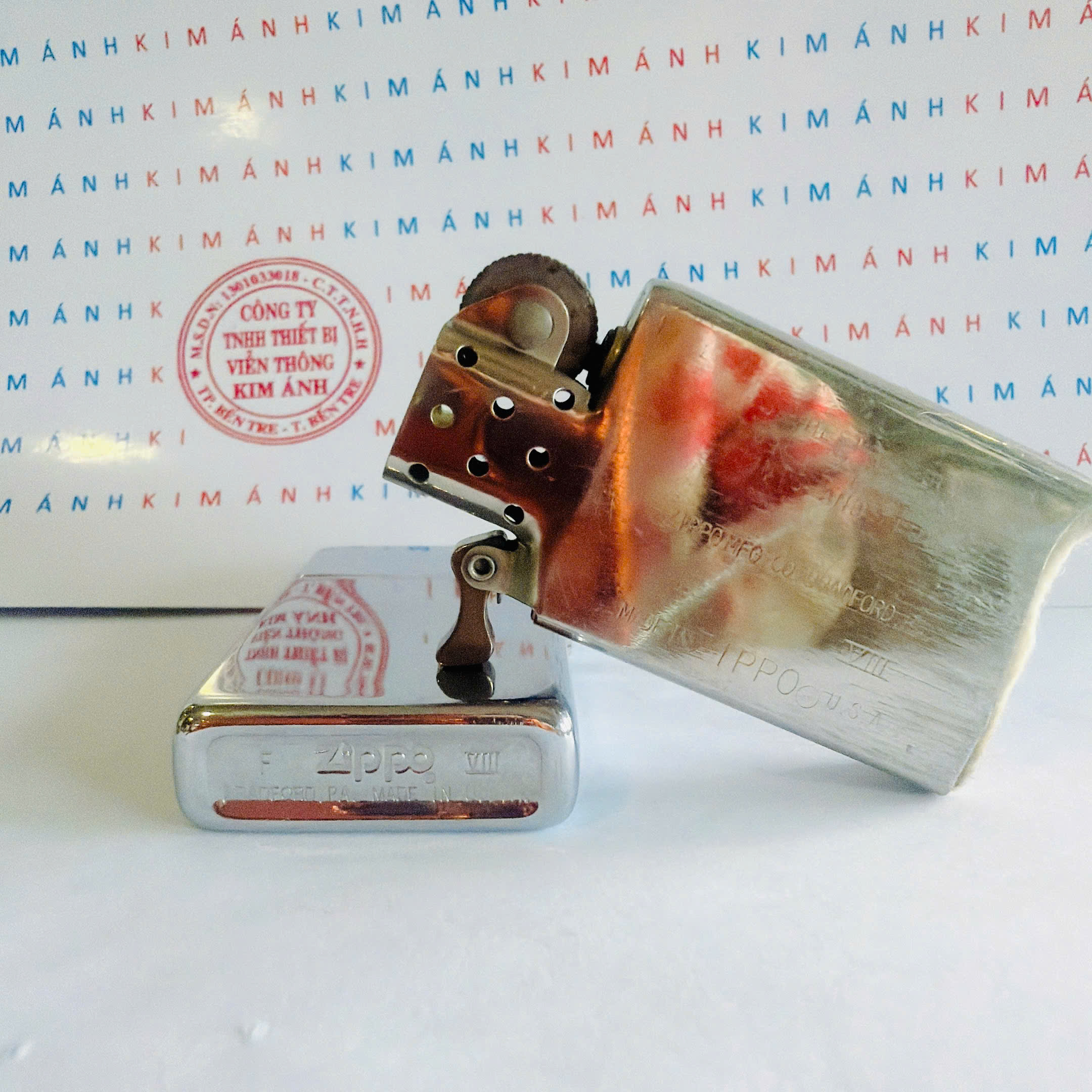 Bật lửa Zippo Slim Mỹ Chủ đề HAWAII Mộc Ngược Hiếm Gặp Sản Xuất 1992, hàng chính hãng có giấy Hải quan gửi kèm đơn hàng