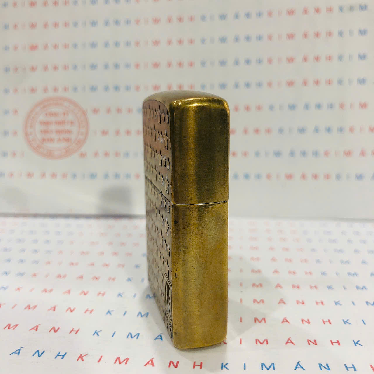 Bật lửa Zippo Mỹ chủ đề Ngôi Sao Brass, Cam kết hàng chính hãng có giấy Hải quan gửi kèm đơn hàng