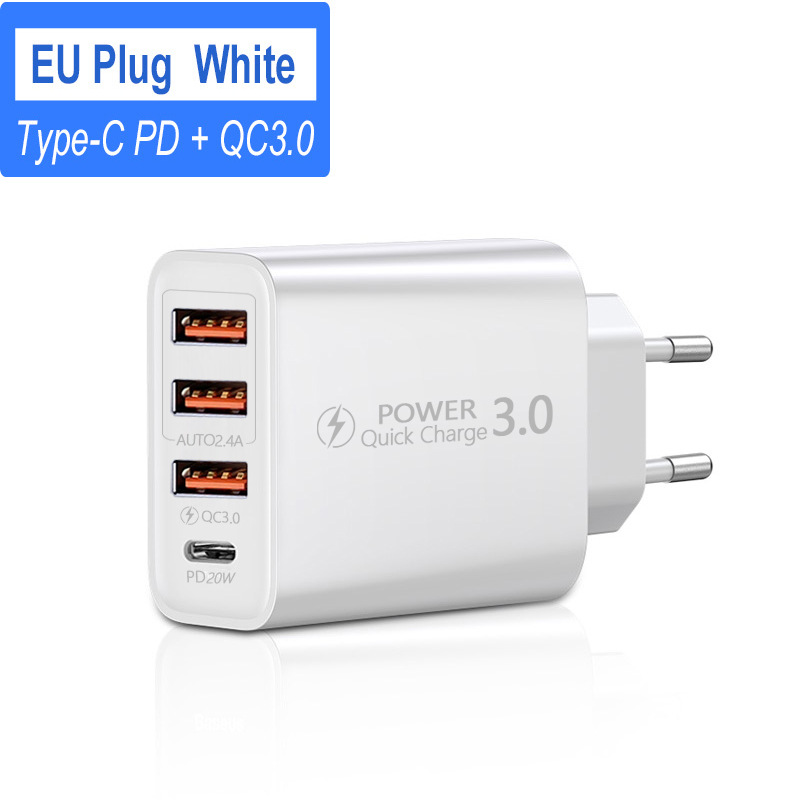 Củ sạc Power Charger AR-890, 3USB + PD, dòng điện 3.5A, Kim Ánh bảo hành 12 tháng, bao đổi trả