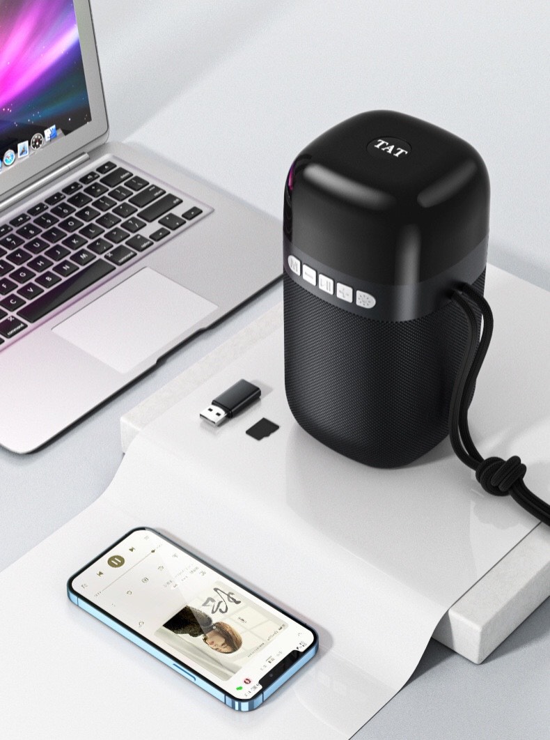 Loa bluetooth không dây ngoài trời BS-38D mới Đèn Led nhiều màu sắc