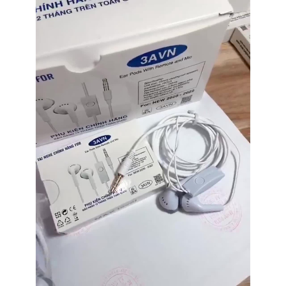 TAI NGHE DÙNG CHO ĐIỆN THOẠI SAMSUNG Y9 ZIN, CÓ HỘP, Chân cắm màu vàng - Chính Hãng bảo hành 12 tháng