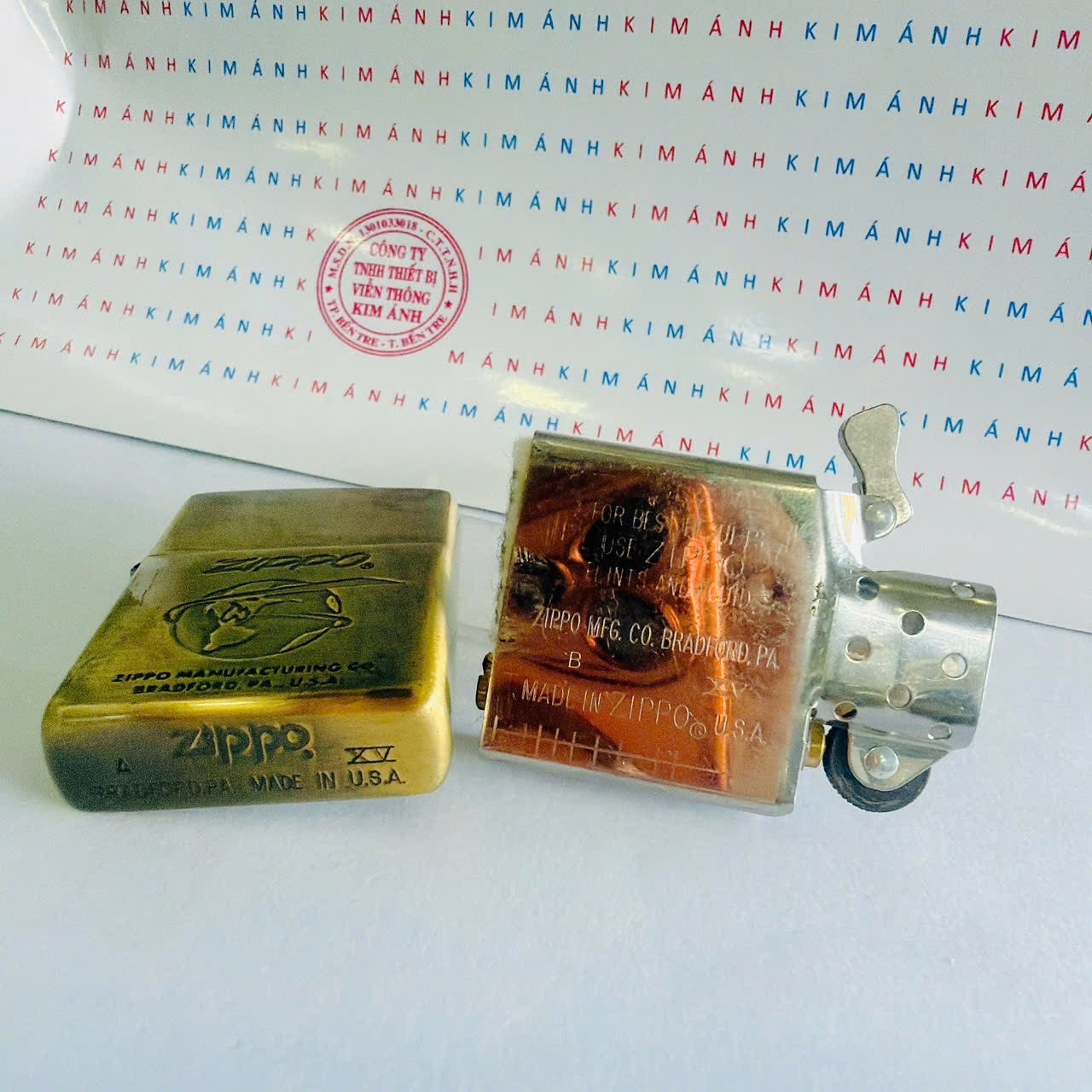 Bật lửa Zippo Mỹ Brass MANUFACTURING XV, Cam kết hàng chính hãng có giấy Hải quan gửi kèm đơn hàng