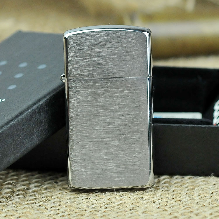 Bật lửa Zippo Slim Mỹ Brushed Sand 1600, hàng chính hãng có giấy nhập khẩu gửi kèm theo đơn hàng
